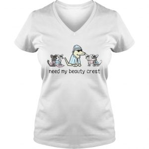 Dogs need my beauty crest Ladies Vneck