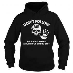 Dont follow me Im about to do a bunch of stupid shit Hoodie