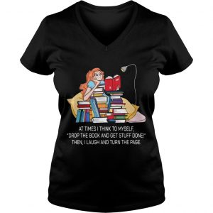 Drop The Book And Get Stuff Done Ladies Vneck