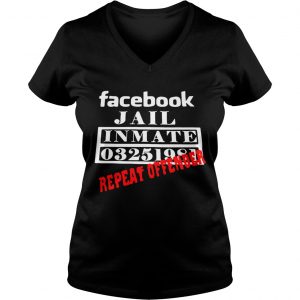 Facebook Jail inmate 03251981 repeat offender Ladies Vneck