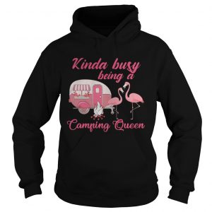 Flamingo kinda busy being a camping queen Hoodie