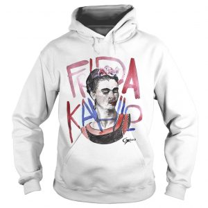 Frida Kahlo selfportrait with pink flowers Hoodie