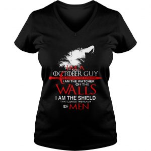 Game Of Thrones Im an October guy I am the sword in the darkness Ladies Vneck