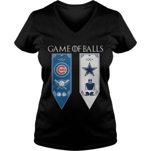 Game of Thrones game of balls Chicago Cubs and Dallas Cowboys Ladies Vneck