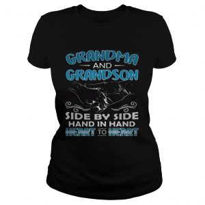 Grandma and Grandson side by side hand in hand heart to heart Ladies Tee