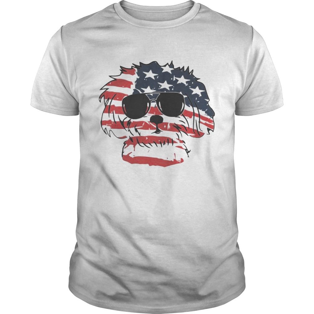 4th Of July Shih Tzu American Flag Shirt