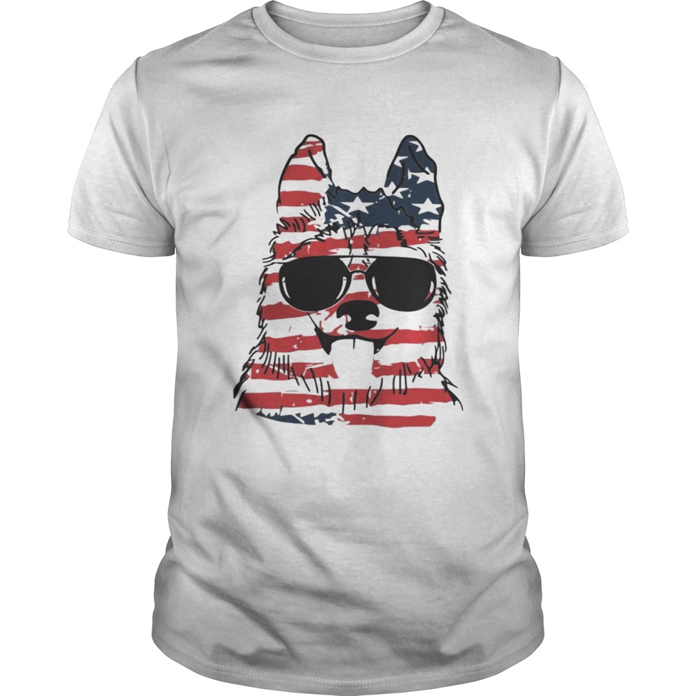 4th Of July Siberian Husky American Flag Shirt
