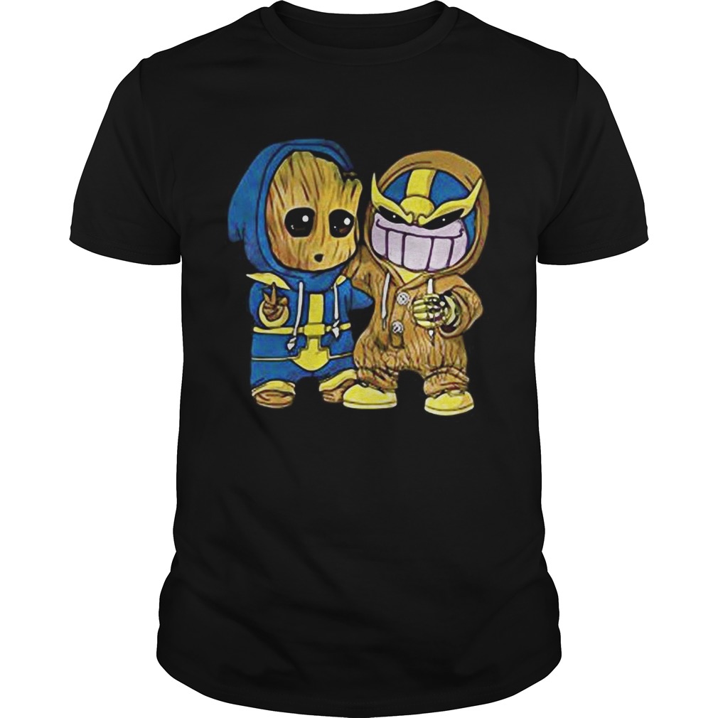 Baby Groot and Thanos t-shirt