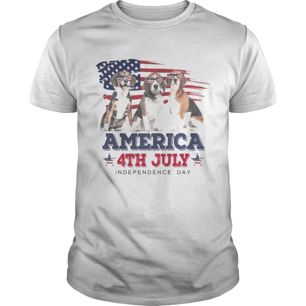 Cool Beagle America 4th July Independence Day T-shirt