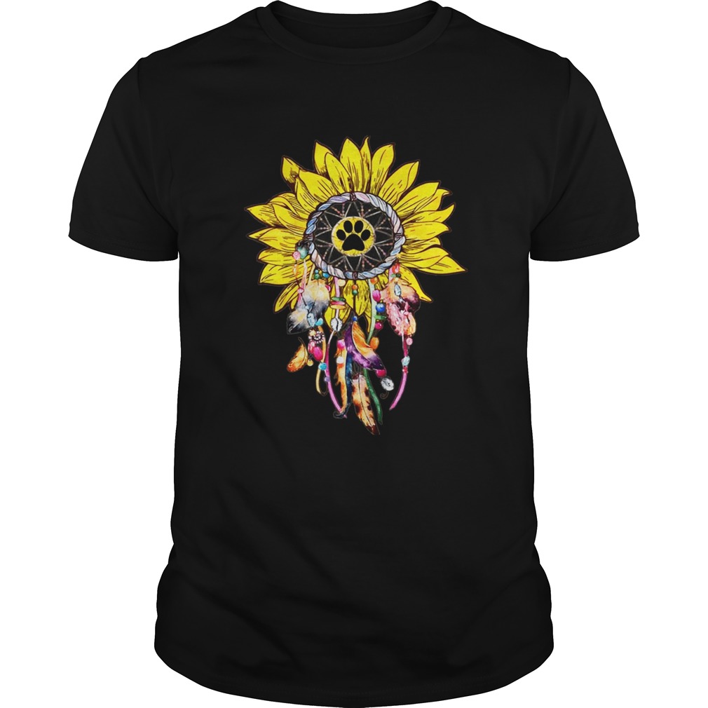 Dreamcatcher Sunflower Dog Paw T-shirt