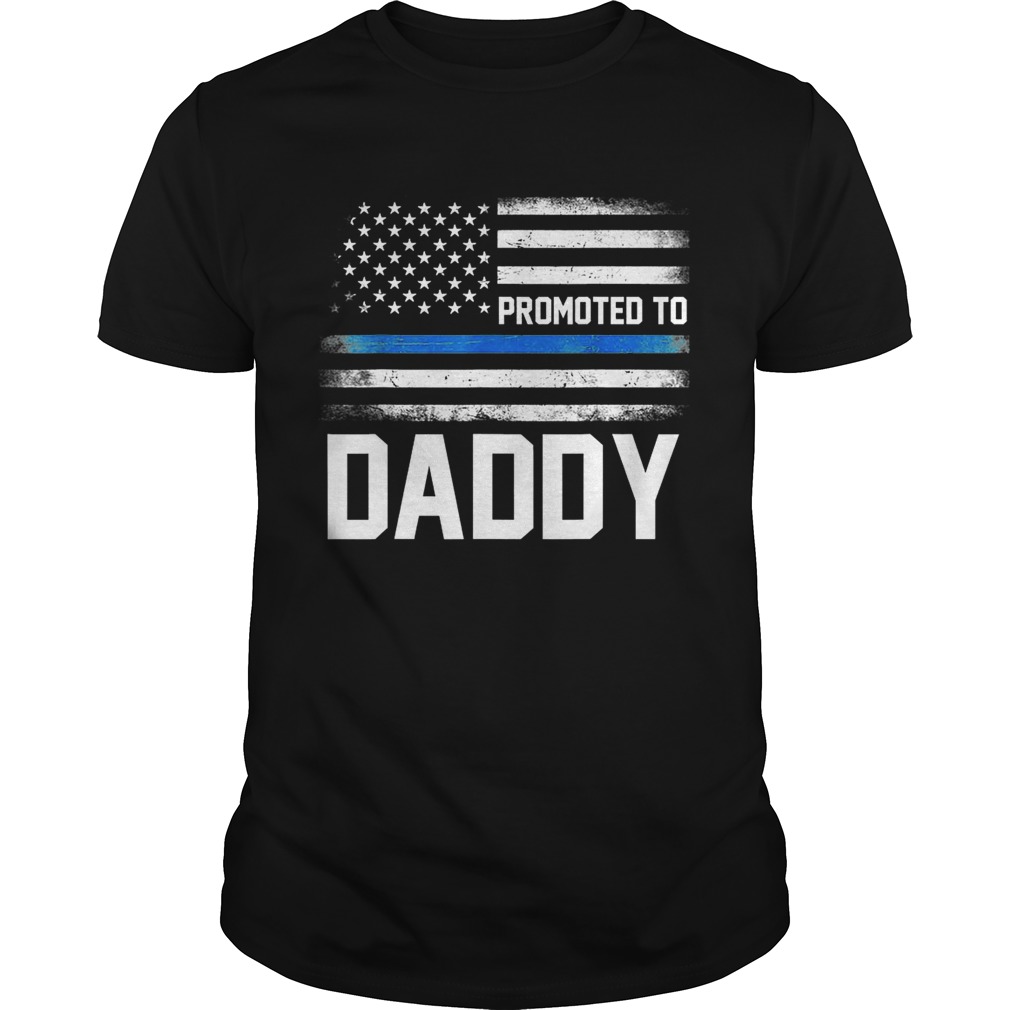 Funny Promoted To Daddy American Flag Fathers Day shirt