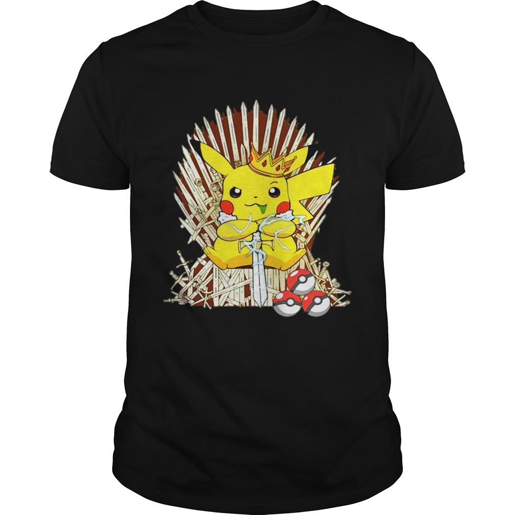 Game of Thrones Pikachu King of Iron throne shirt