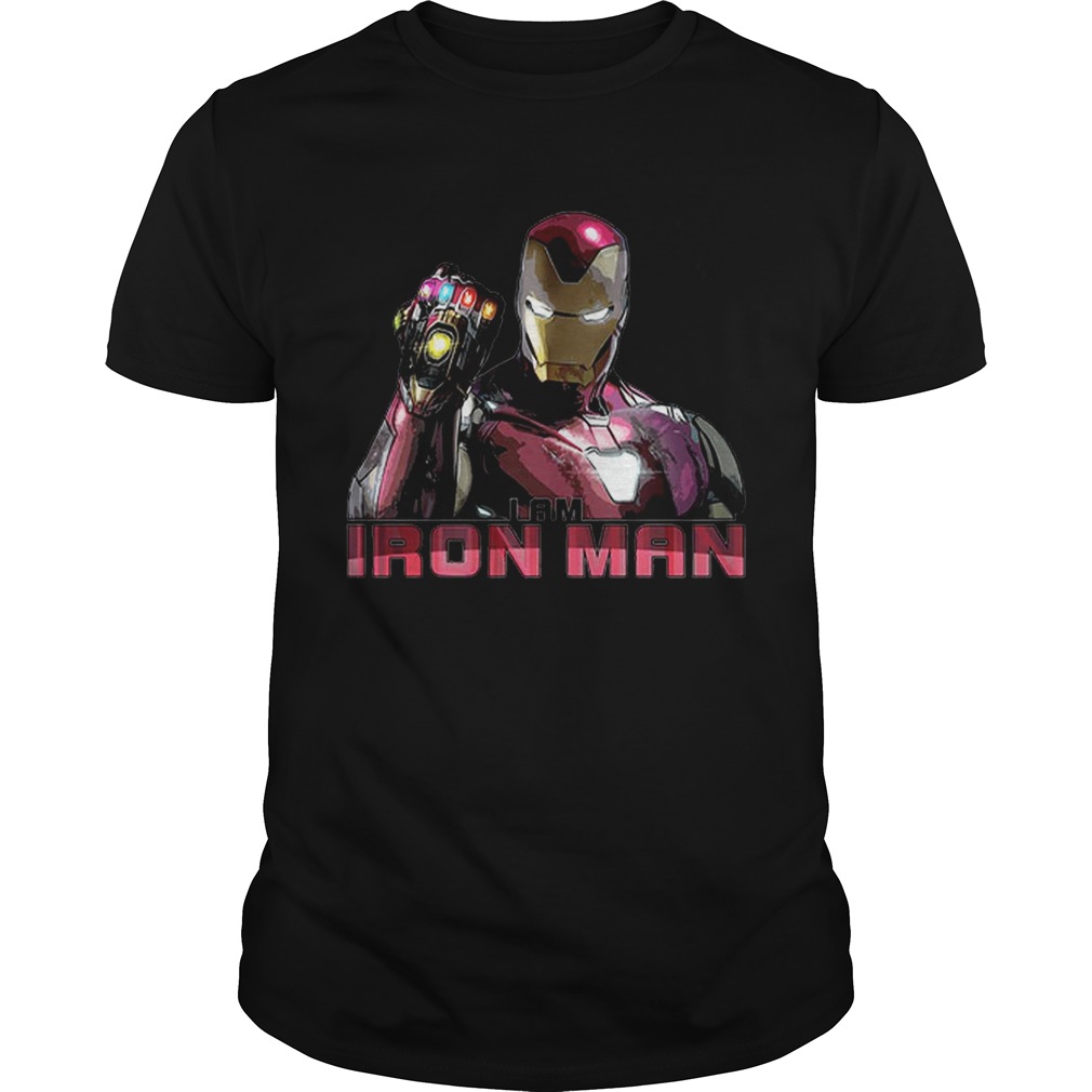 I am Iron Man Avengers Endgame Nano gauntlet shirt