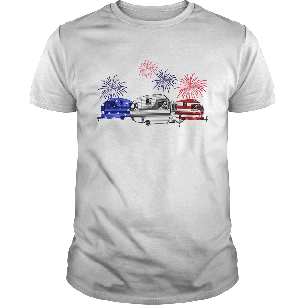 Independence day 4th of July camping beauty America flag shirt