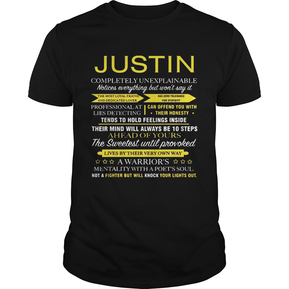 Justin completely unexplainable tshirt