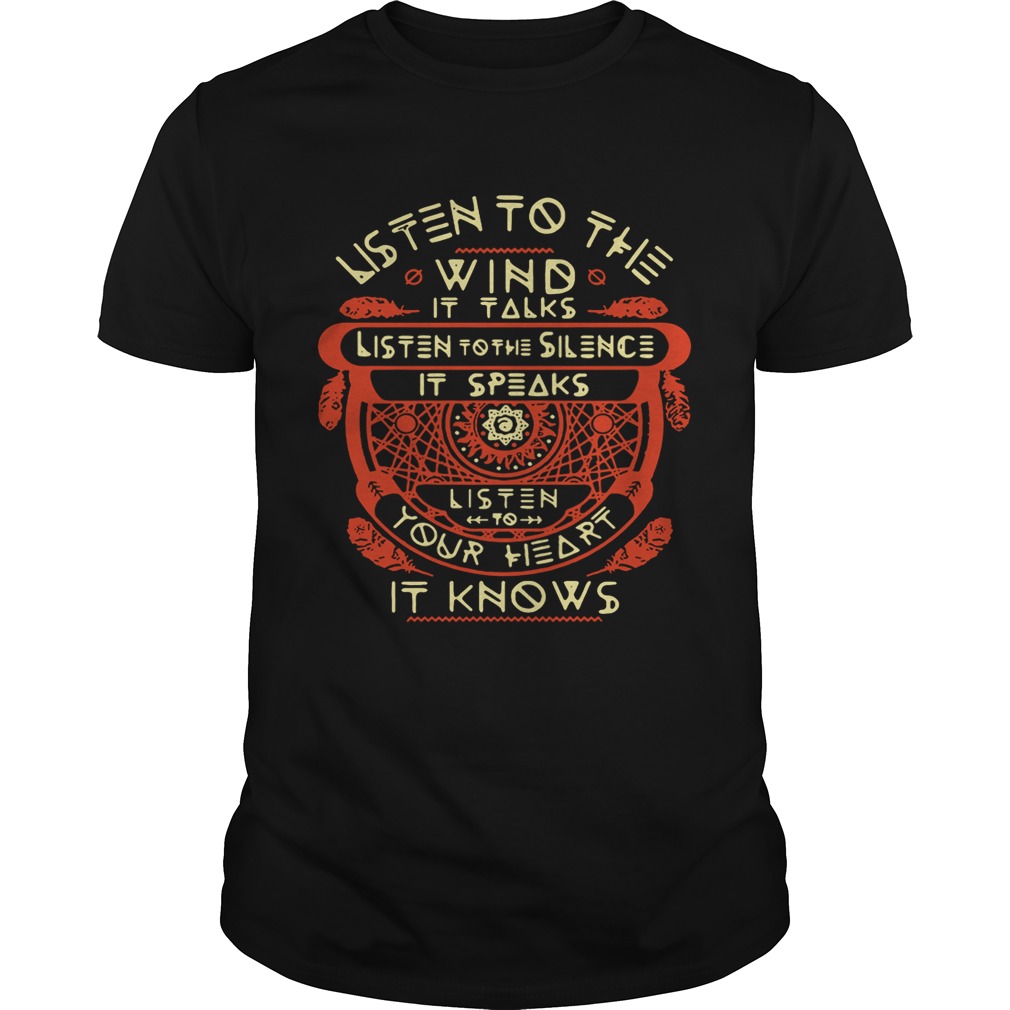 Listen to the wind it talks listen to the silence it speaks listen to your heart it knows shirt