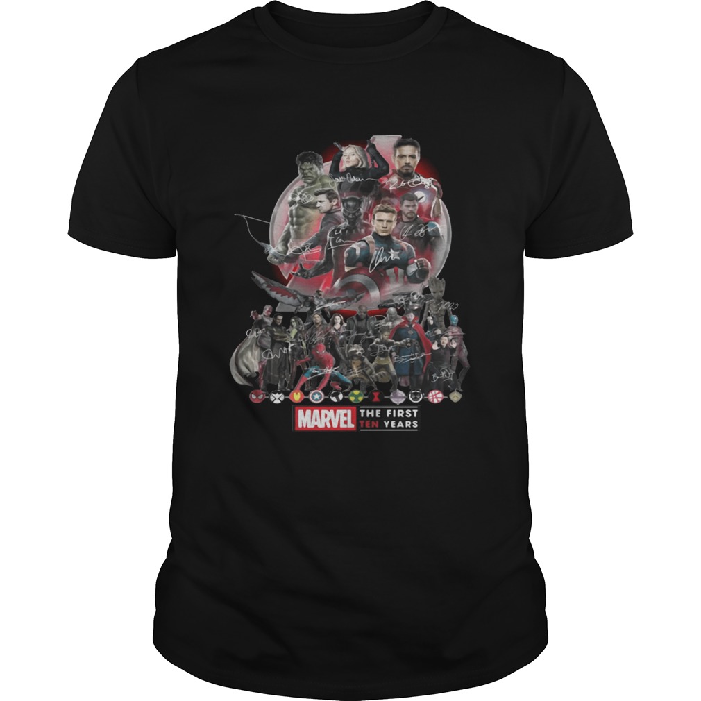 Marvel Avengers Endgame the first ten years shirt