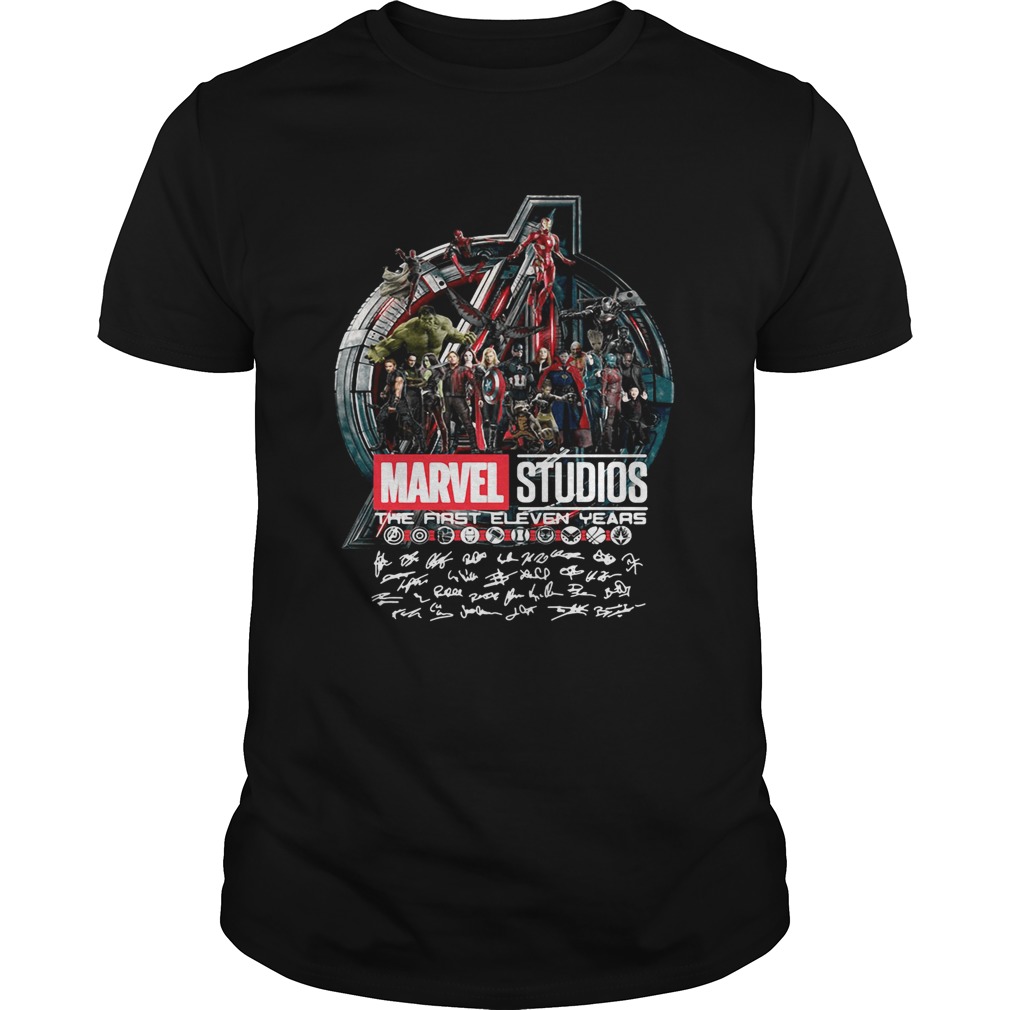 Marvel studios the first eleven years all characters’ signature Avengers shirt