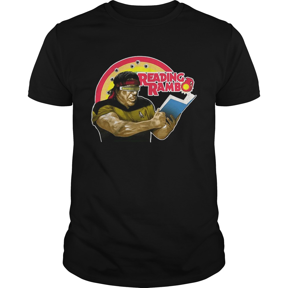 Reading Rambo Stallone parody shirt