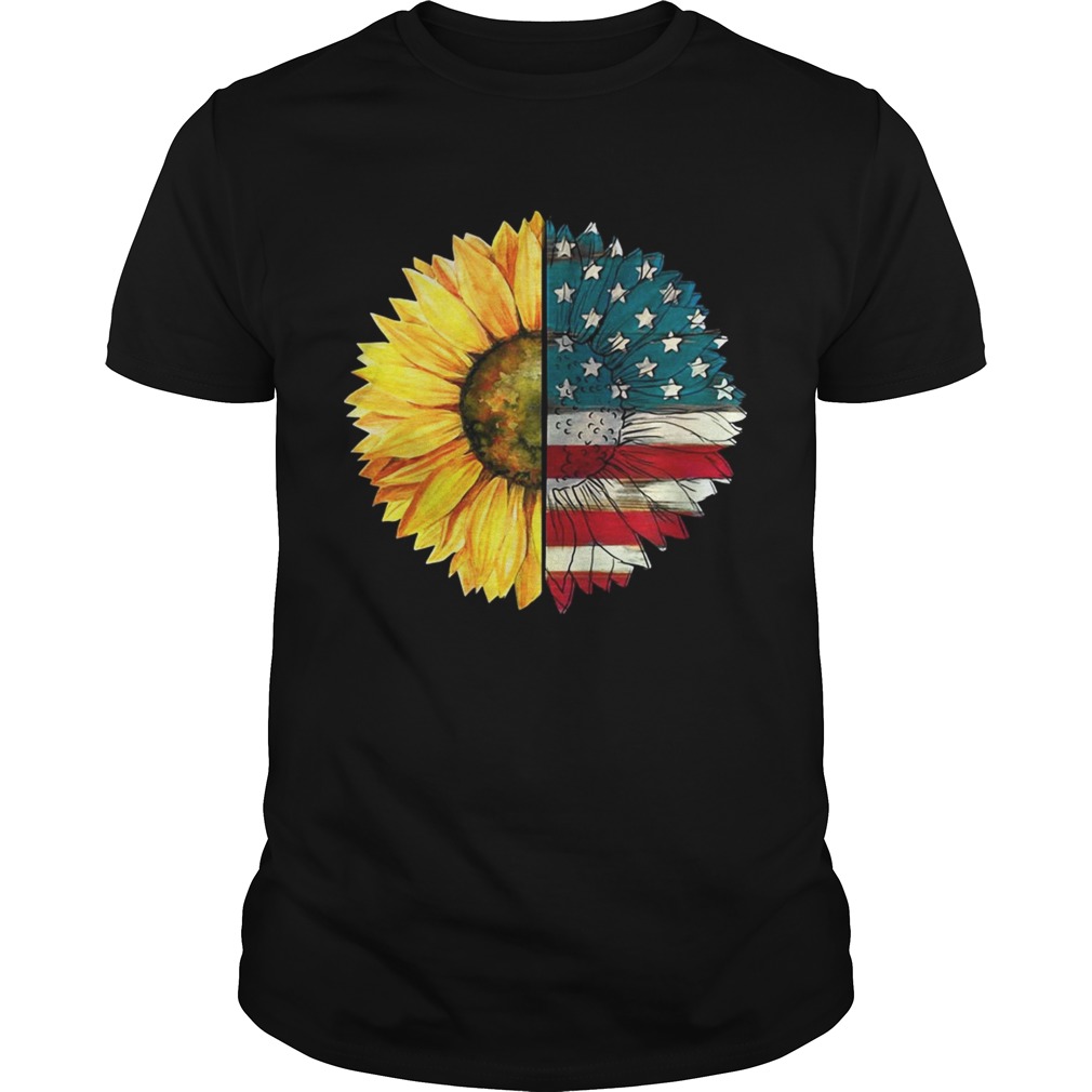Sunflower American flag shirt