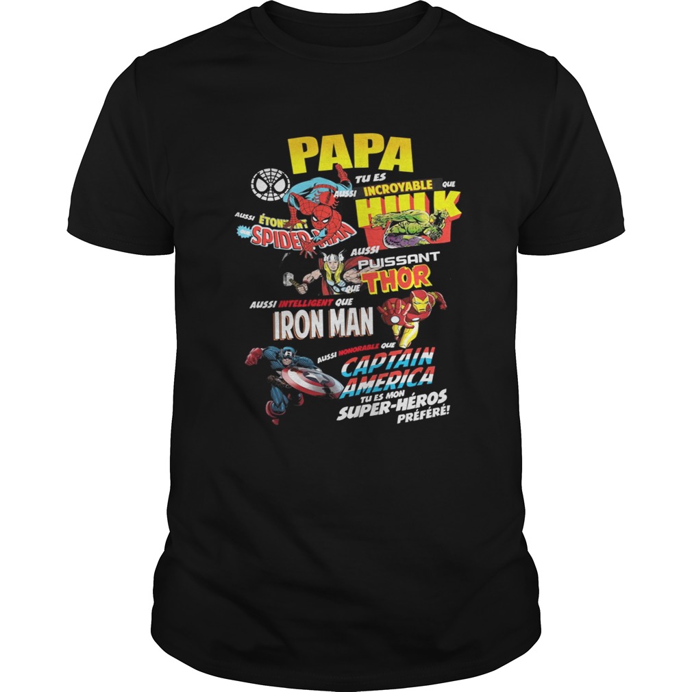 Superhero Daddy Marvel Comic Characters shirt