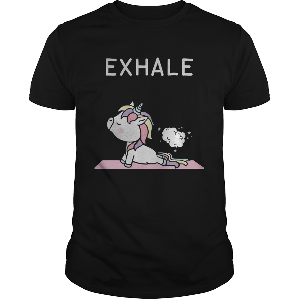 Unicorn yoga exhale shirt