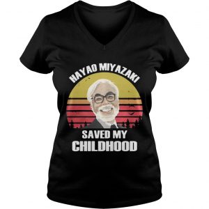 Hayao Miyazaki saved my childhood sunset Ladies Vneck