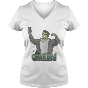 Hulk Avengers endgame say green Ladies Vneck