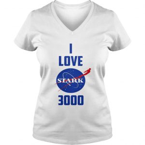 I Love You 3000 Nasa Stark Logo Ladies Vneck