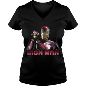 I am Iron Man Avengers Endgame Nano gauntlet Ladies Vneck