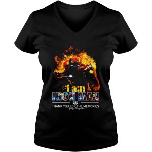I am Iron Man thank you for the memories signature Ladies Vneck