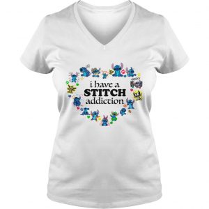 I have a Stitch addiction Ladies Vneck
