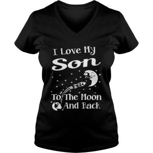 I love my son to the moon and back Ladies Vneck