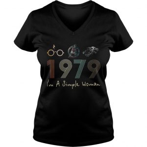 Im a simple woman Harry potter Avengers and Game of Thrones 1979 Ladies Vneck