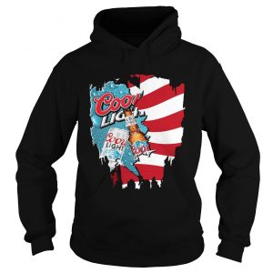 Independence Day 4th Of July Coors Light America Flag Hoodie