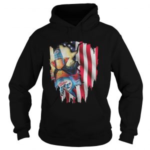 Independence Day 4th of July Miller Lite America Flag Hoodie
