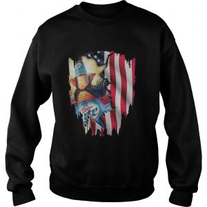 Independence Day 4th of July Miller Lite America Flag Sweatshirt