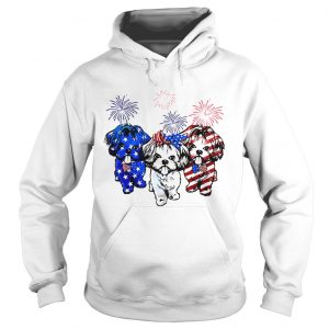 Independence day 4th of July Shih Tzu beauty America flag Hoodie