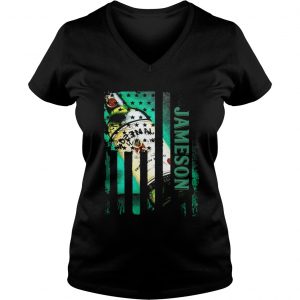 Jameson whisky Independence Day American flag Ladies Vneck