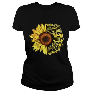 Jeep Sunflower hand Ladies Tee