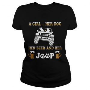 Jeep a holic A girl her dog and her Jeep Ladies Tee