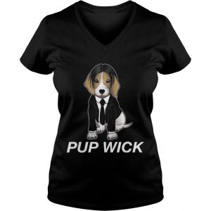 John Wick Puppy Pup Wick Ladies Vneck