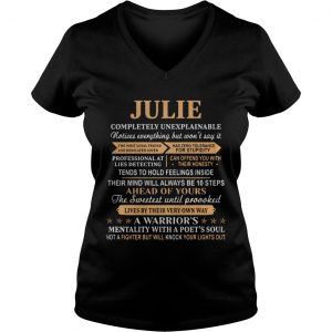 Julie completely unexplainable notices everything but wont say it Ladies Vneck