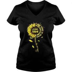 June 1994 25 years of being awesome sunflower you are my sunshine Ladies Vneck
