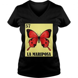 La Mariposa Mexican Lotera Version Ladies Vneck