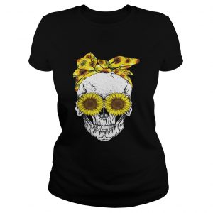 Lady Skull sunflower Ladies Tee