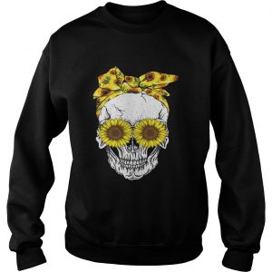 Lady Skull sunflower Sweatshirt