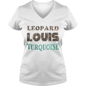 Leopard louis turquoise Ladies Vneck