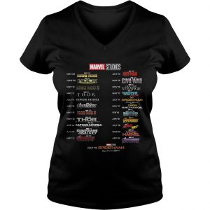 List Marvel Studios 10th Anniversary Ladies Vneck