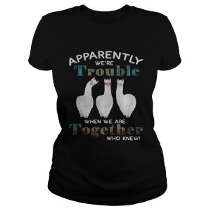Llama apparently were trouble when we are together who knew Ladies Tee
